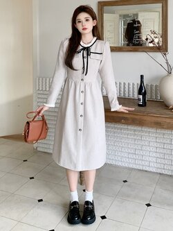 เดรสสาวอวบ มีไซส์ L-4XLอกเสื้อ 38-47 นิ้ว ใส่ได้ทั้งสาวหุ่นดีน่ารักจนถึงสาวอวบพลัสไซส์ จัดส่งฟรี! ทักแชทสั่งซื้อ