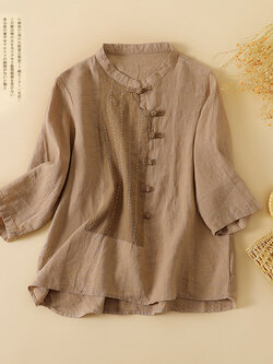 เสื้อลินิน เสื้อผ้าฝ้ายลินิน เสื้อเชิ้ตผ้าลินิน BY Zimo