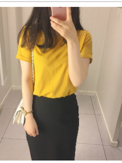 เสื้อยืดสีเหลือง เสื้อยืดสีเหลืองสวยๆ เสื้อยืดสีเหลืองผู้หญิง จัดส่งฟรีทั่วประเทศไทย