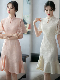 เดรสแขนสั้น มีไซส์ L-5XLอก 38-48 นิ้ว ใส่ได้ทั้งสาวหุ่นดีน่ารักจนถึงสาวอวบพลัสไซส์