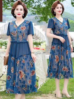 เดรสวัยผู้ใหญ่40-60ปี เดรสคุณแม่ ชุดเดรสทำงานวัยผู้ใหญ่ สนใจทักแชท