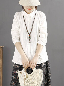 แบบเสื้อสวยๆ เสื้อผ้าฝ้ายลินิน เสื้อเชิ้ตผ้าลินิน