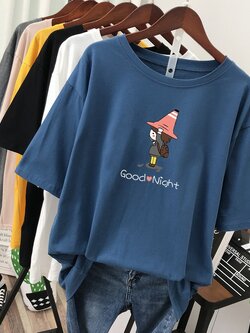 เสื้อยืดคอตตอน สกรีนลายน่ารัก มีหลากหลายสี ส่งฟรีทั่วไทย BY JIMIAO