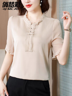 เสื้อชีฟอง เสื้อแฟชั่นสุภาพสตรีวัยผู้ใหญ่ มีไซต์ อก34นิ้ว-43นิ้ว