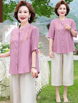 เสื้อผ้าคุณแม่วัย 60 เสื้อคนแก่ผู้หญิงวัย60