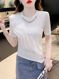 เสื้อผ้าวัยรุ่นเกาหลี เสื้อยืดวัยรุ่นผู้หญิง มีขนาด S M L XL