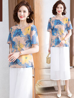 เสื้อผ้าคุณแม่วัย 60 เสื้อคนแก่ผู้หญิงวัย60