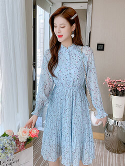 ชุดเดรสสั้น ชุดเดรสสั้นลายดอก ชุดเดรสสั้นวัยรุ่น By Meiyi women's clothing