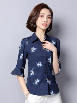 เสื้อเชิ้ตแขน5ส่วน เสื้อเชิ้ตผู้หญิง