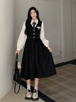 เดรสสาวอวบ มีไซส์ L-4XLอกเสื้อ 38-47 นิ้ว ใส่ได้ทั้งสาวหุ่นดีน่ารักจนถึงสาวอวบพลัสไซส์ จัดส่งฟรี! ทักแชทสั่งซื้อ