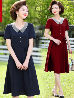 เดรสวัยผู้ใหญ่40-60ปี เดรสคุณแม่ ชุดเดรสทำงานวัยผู้ใหญ่ แบรนด์ MAMA DRESS