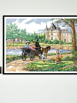 ชุดปักครอสติช รูปบ้าน สอบถามขนาดและสั่งซื้อได้ที่ LINE