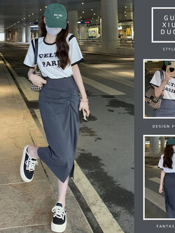 เดรสแขนสั้นมีไซส์L-4XLอก38-47นิ้ว