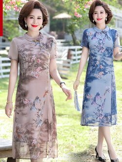 เดรสวัยผู้ใหญ่40-60ปี เดรสคุณแม่ ชุดเดรสทำงานวัยผู้ใหญ่ แบรนด์ MAMA DRESS