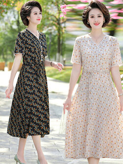 เดรสวัยผู้ใหญ่40-60ปี เดรสคุณแม่ ชุดเดรสทำงานวัยผู้ใหญ่ แบรนด์ MAMA DRESS