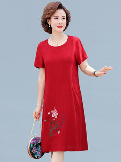 เดรสวัยผู้ใหญ่40-60ปีเดรสคุณแม่