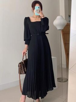 เดรสสีดำสุภาพ เรียบหรู ดูดี เหมาะกับทุกโอกาส | เดรสผู้หญิงแฟชั่นสุภาพ