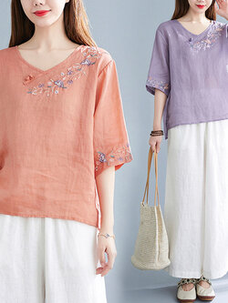 เสื้อลินิน แบบเสื้อสวยๆ เสื้อผ้าฝ้ายลินิน เสื้อเชิ้ตผ้าลินิน