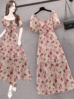 เดรสแขนสั้น มีไซส์ L-4XLอก 38-47 นิ้ว ใส่ได้ทั้งสาวหุ่นดีน่ารักจนถึงสาวอวบพลัสไซส์ จัดส่งฟรี! ทักแชทสั่งซื้อ