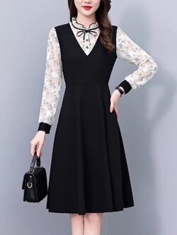 เดรสสีดำสุภาพ เรียบหรู ดูดี เหมาะกับทุกโอกาส | เดรสผู้หญิงแฟชั่นสุภาพ