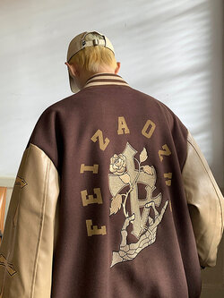 เสื้อแจ็คเก็ตเบสบอล เสื้อคลุม เสื้อแขนยาวสไตล์เกาหลี