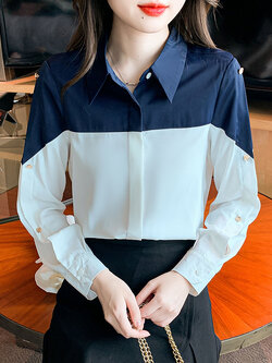 เสื้อเชิ้ตผู้หญิงแขนยาว เสื้อเชิ้ตผู้หญิงใส่ทํางาน 390 บาทต่อชิ้น ฟรีค่าจัดส่ง