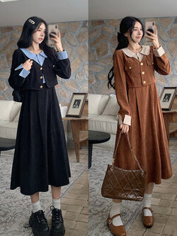 เดรสสาวอวบ มีไซส์ L-4XLอกเสื้อ 38-47 นิ้ว ใส่ได้ทั้งสาวหุ่นดีน่ารักจนถึงสาวอวบพลัสไซส์ จัดส่งฟรี! ทักแชทสั่งซื้อ