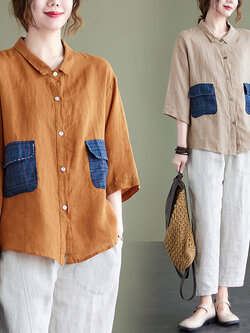 เสื้อลินิน เสื้อผ้าฝ้ายลินิน เสื้อเชิ้ตผ้าลินิน