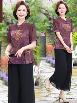 เสื้อผ้าคุณแม่วัย 60 เสื้อคนแก่ผู้หญิงวัย60