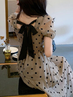 เดรสวัยรุ่น-เดรสคนอ้วนวัยรุ่น L-4XL(อก38-46 นิ้ว)