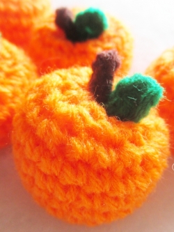 ส้มถักโครเชต์ orange fruit crochet