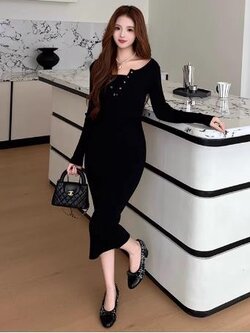 เดรสสีดำสุภาพ เรียบหรู ดูดี เหมาะกับทุกโอกาส | เดรสผู้หญิงแฟชั่นสุภาพ