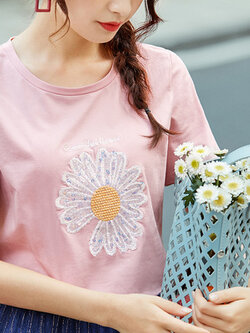 Alustine-เสื้อยืดผ้าฝ้าย