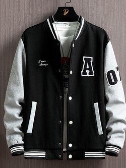 เสื้อแจ็คเก็ตเบสบอล เสื้อคลุม เสื้อแขนยาวสไตล์เกาหลี