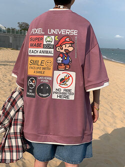 เสื้อยืดผู้ชายอ้วน S-5XL(อกเสื้อ39-51นิ้ว)