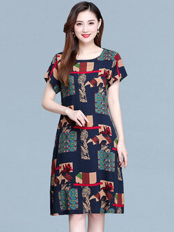 เดรสวัยผู้ใหญ่40-60ปีเดรสคุณแม่