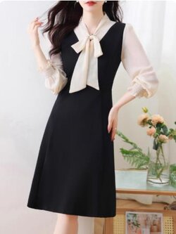 เดรสสีดำสุภาพ เรียบหรู ดูดี เหมาะกับทุกโอกาส | เดรสผู้หญิงแฟชั่นสุภาพ