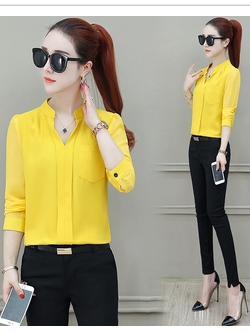 เสื้อเชิ้ตสีเหลือง เสื้อเชิ้ตสีเหลืองสวยๆ เสื้อเชิ้ตสีเหลืองผู้หญิง จัดส่งฟรีทั่วประเทศไทย