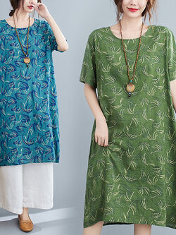 เสื้อผ้าฝ้าย เสื้อผ้าลินิน สไตล์ฤดูร้อน Cotton and linen art สไตล์VINTAGE Lian Zhi