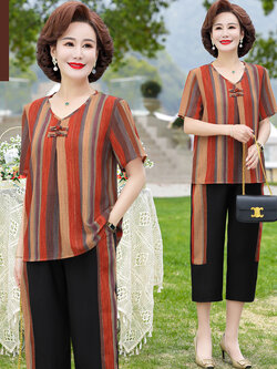 เสื้อผ้าคุณแม่วัย 60 เสื้อคนแก่ผู้หญิงวัย60