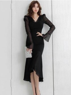 เดรสสีดำสุภาพ เรียบหรู ดูดี เหมาะกับทุกโอกาส | เดรสผู้หญิงแฟชั่นสุภาพ