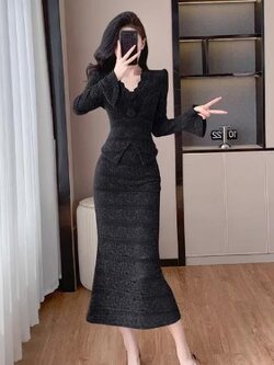 เดรสสีดำสุภาพ เรียบหรู ดูดี เหมาะกับทุกโอกาส | เดรสผู้หญิงแฟชั่นสุภาพ