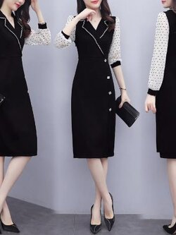 เดรสสีดำสุภาพ เรียบหรู ดูดี เหมาะกับทุกโอกาส | เดรสผู้หญิงแฟชั่นสุภาพ