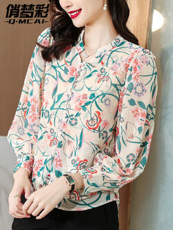 เสื้อชีฟอง เสื้อแฟชั่นสุภาพสตรีวัยผู้ใหญ่ มีไซต์ อก34นิ้ว-43นิ้ว