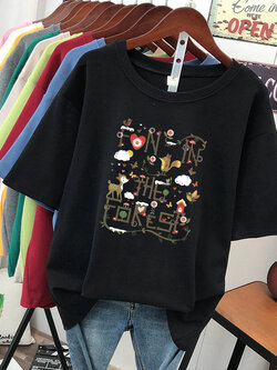 เสื้อยืดคอตตอน สกรีนลายน่ารัก มีหลากหลายสี ส่งฟรีทั่วไทย BY JIMIAO