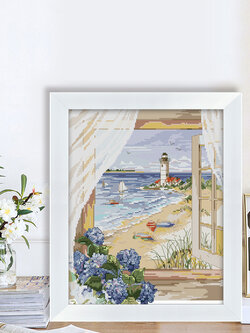 ชุดปักครอสติช รูปบ้าน สอบถามขนาดและสั่งซื้อได้ที่ LINE