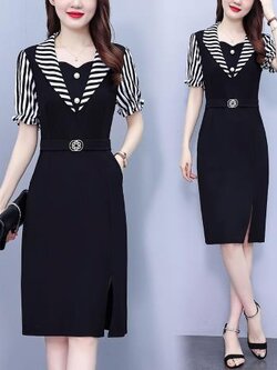 เดรสสีดำสุภาพ เรียบหรู ดูดี เหมาะกับทุกโอกาส | เดรสผู้หญิงแฟชั่นสุภาพ