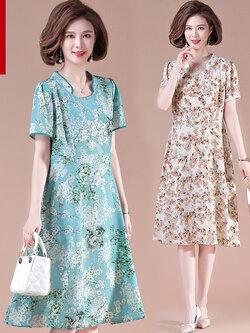 เดรสวัยผู้ใหญ่40-60ปี เดรสคุณแม่ ชุดเดรสทำงานวัยผู้ใหญ่ แบรนด์ MAMA DRESS