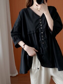 เสื้อผ้าฝ้ายสไตล์วินเทจ ใส่ตั้งแต่สาวผอม-สาวอวบ น้ำหนักตัว50-90 กิโลกรัม By Meimei plus size