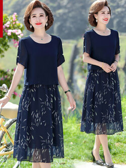 เดรสวัยผู้ใหญ่40-60ปี เดรสคุณแม่ ชุดเดรสทำงานวัยผู้ใหญ่ แบรนด์ MAMA DRESS